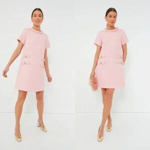 NWT Tuckernuck NEW Jackie Pink Salt Retro Tweed Classic Mini Dress Size XS